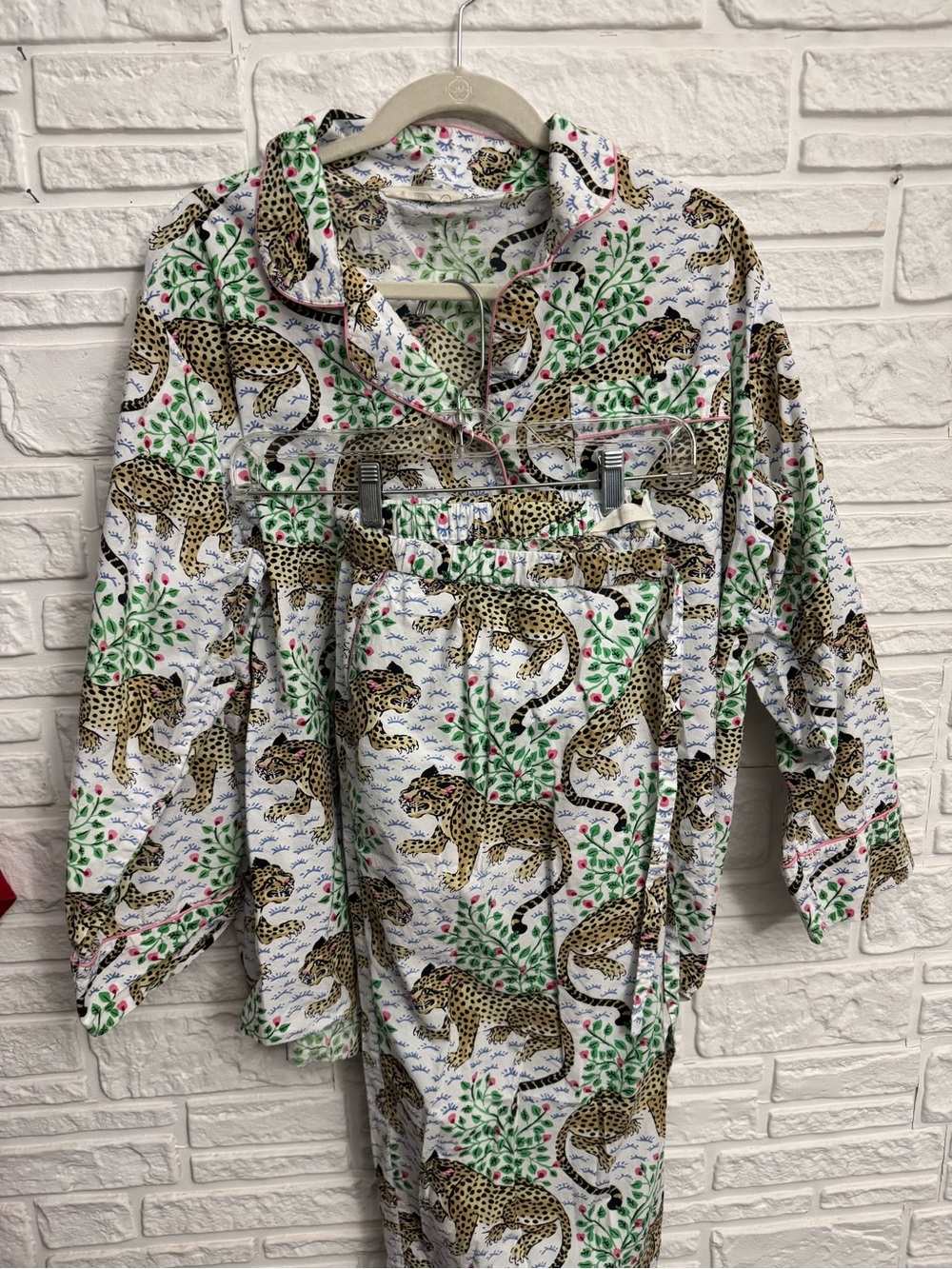 Printfresh Bagheera White Petite Long Pajama Set 2X/P - 100% organic cotton